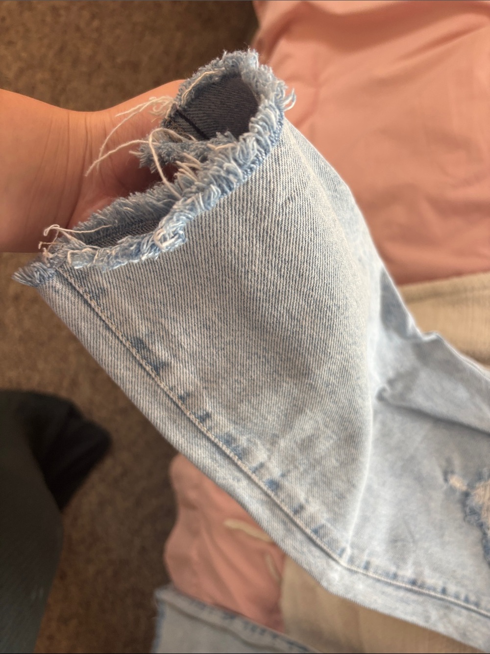 Garage Light Blue Straight Leg Ripped Jeans - Picture 14 of 16